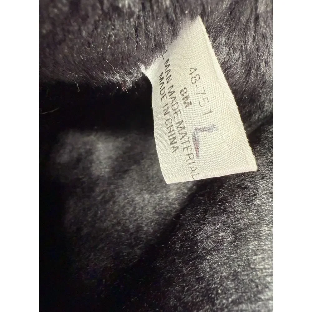 Trotters Black Winter Boots Faux Fur Lined Zip Warm Cozy Snow Cold Weather 8
